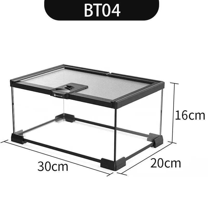 Reptile breeding hide box terrarium ecological landscape Horned frog spider guarding palace lizard glass reptile box