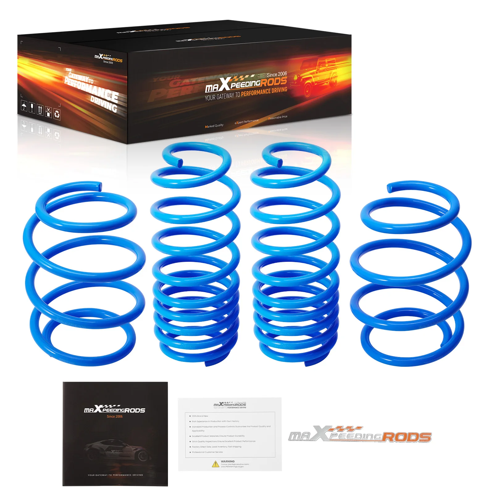 MaXpeedingrods Lowering Springs Set of 4 For Honda Civic & Si 2016-2024