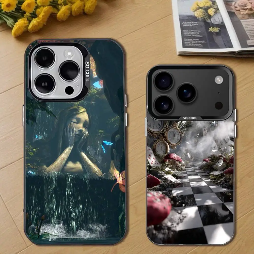 A-Alice M-Madness Returns Funda de teléfono para iPhone 17,16,15,14,13,12,11,Pro,Max,Plus,E,Air,Mini Funda de Tpu negra
