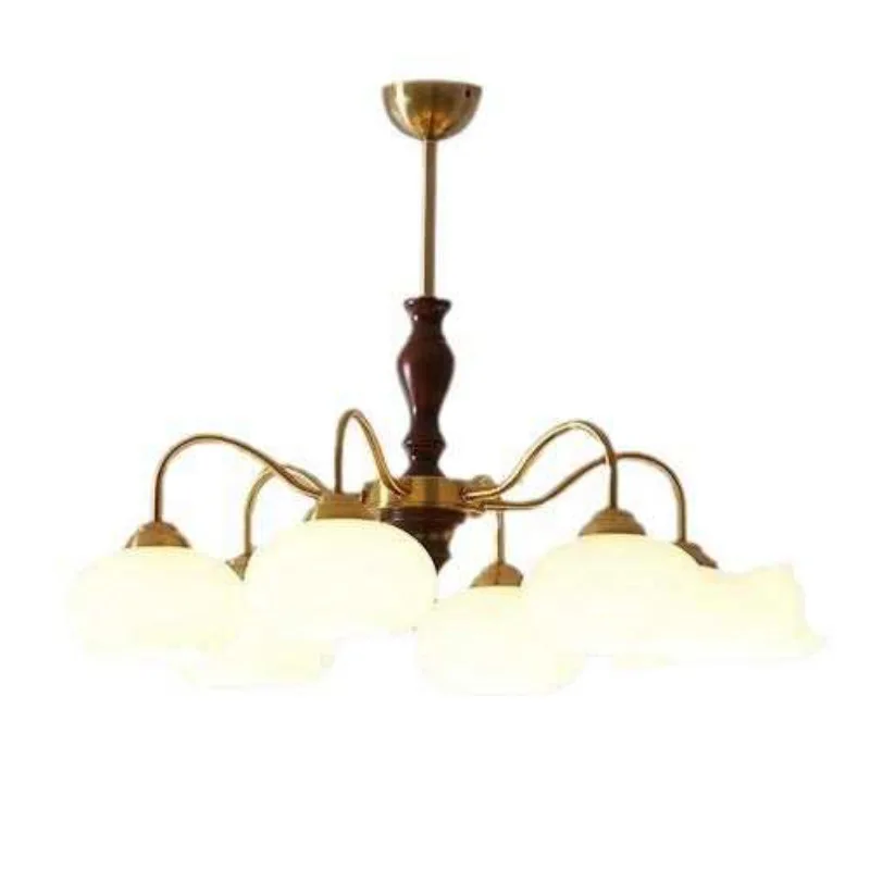 

American retro style restaurant study bedroom persimmon chandelier wabi sabi medieval pastoral
