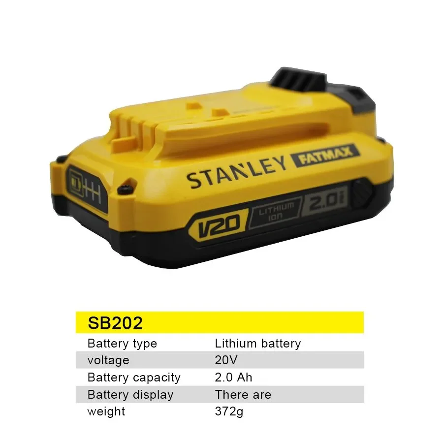 STANLEY SB202 Lithium Battery Power Tools Replacement Battery 18V/20V MAX 2000mAh 100%Original Rechargeable Battery