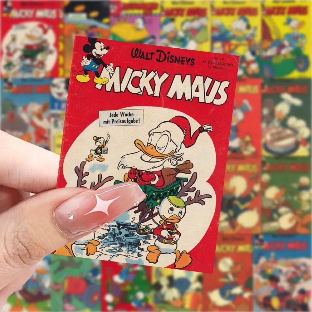 60PCS Disney Donald Duck Retro Stickers Anime Notebook Phone Case Computer Luggage Refrigerator Cup Stickers Wholesale