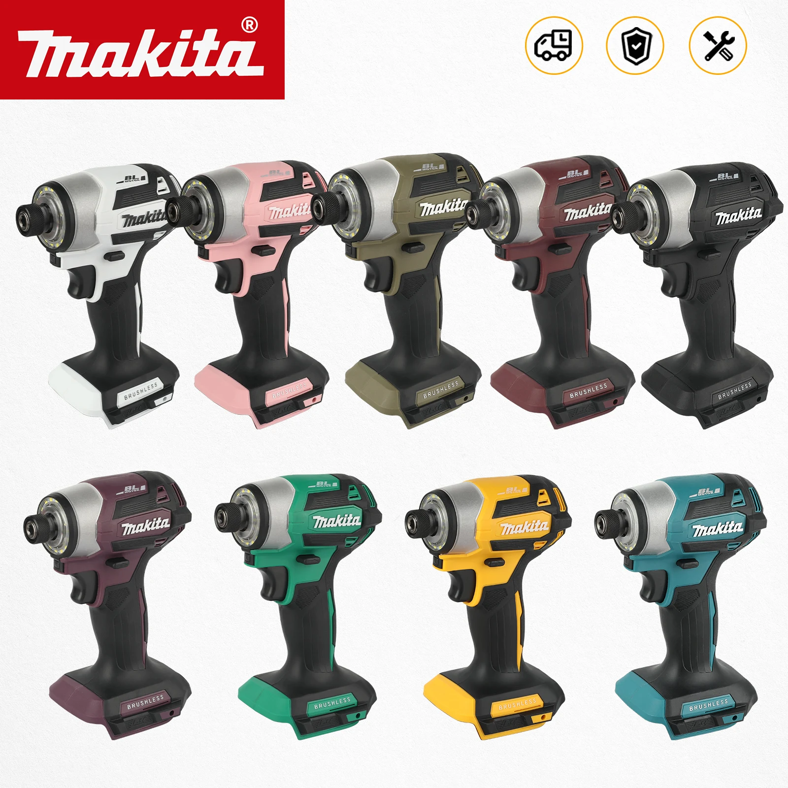 For Makita 18v Battery Pins DTD173 Brushless Impact Driver | 180Nm Max Torque with T-Mode for Wood, Bolts & Metalworking
