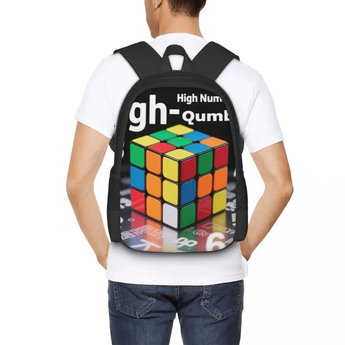 Cube backpack for boys and girls, student backpack, cartoon children's backpack, laptop backpack, shoulder bag