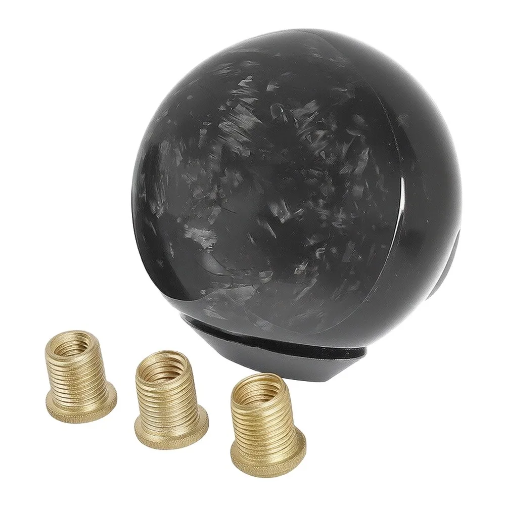 For Forged Carbon Fiber Shift Knob, For Most Manual Transmission Cars Includes 3 Adapters (M8*1.25, For M10*1.25, For M10*1.5)