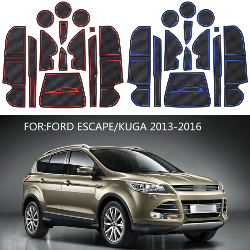 

Car Door Groove Mat For Ford Escape Kuga 2013-2016 Door Slot Pads Modified Dust Pad Storage Pad Car Interior Accessorie