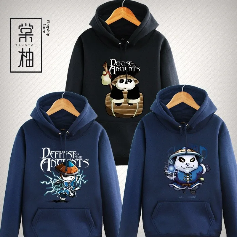 

Флисовая толстовка Dota Game с капюшоном, зимняя, молодежная, модная, синяя, хлопковая, для подростков и молодежи