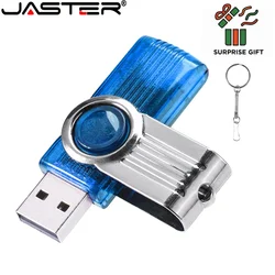 JASTER Kolorowa obrotowa pamięć flash USB 128GB GORĄCA SPRZEDAŻ Pamięć 64GB Darmowy brelok do kluczy Pen Drive 32GB Szybki dysk U 16GB