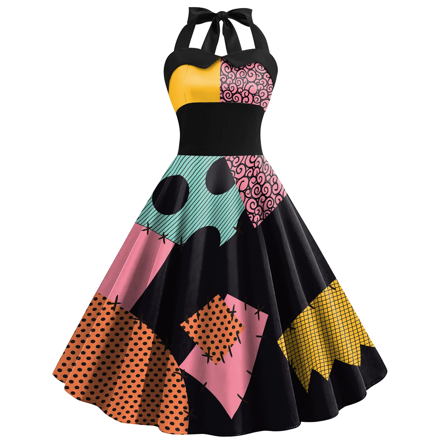 [You're My Secret] Disfraz de Sally de Pesadilla Antes de Navidad, Vestido Sexy sin Espalda para Mujer, Disfraz de Fantasía