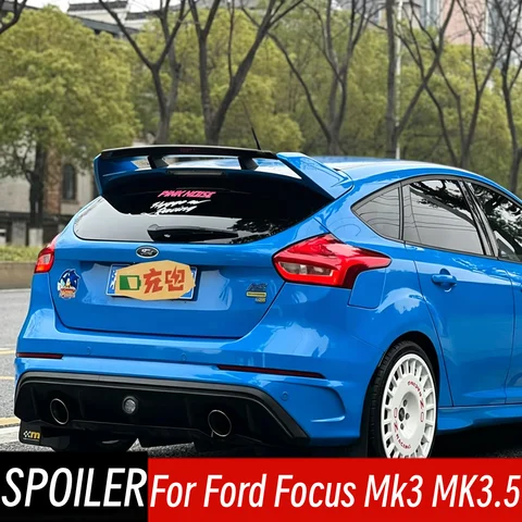 For 2012-2018 Ford Focus RS Mk3 MK.5 Mk III Mk III.5 C346 Hatchback Rear Roof Trunk Lid Spoiler Wings Car Exterior Accessories