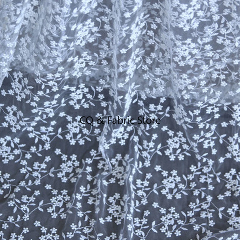 1 iarda/lotto 130 cm Morbido tulle ricamato bianco e tessuto di pizzo tagliato per abiti da sposa da sposa, rosa, blu scuro e rosso
