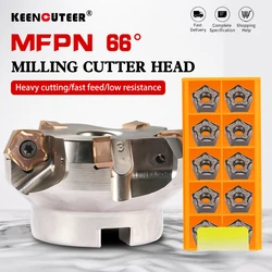 HSB-MFPN66 CNC Shoulder Face Mill Head for Heavy Cutting MFPN Indexable Milling Cutter and PNMU Carbide Milling Insert Lathe