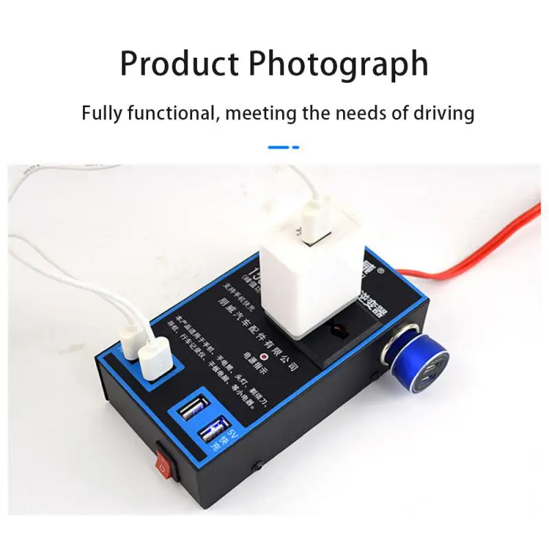 Car Power Converter Inverter Car Power Inverter 12V 24V to 110V 220V 1500W Multifunctional Truck Home Outlet Power Converter