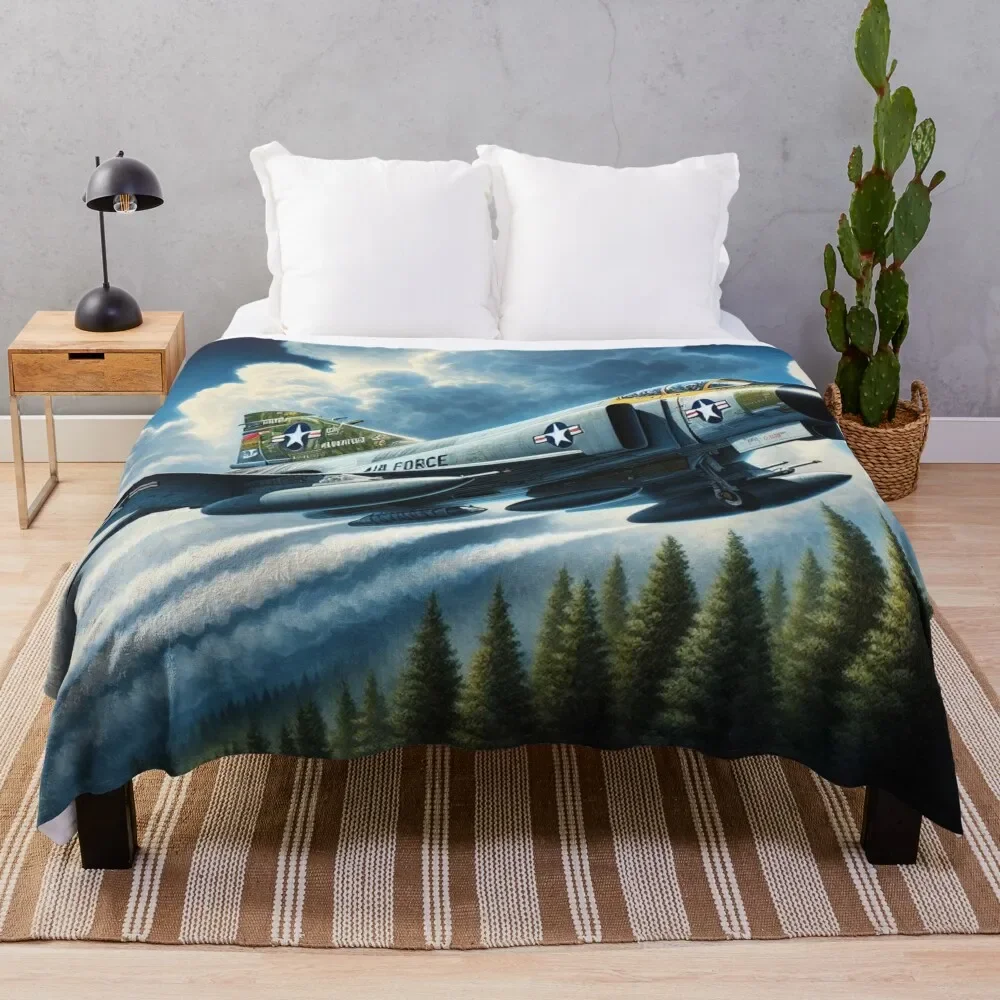 

F-4 Phantom Throw Blanket Furrys Beautifuls funny gift Shaggy Blankets