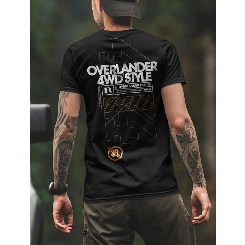 

100% Cotton American Retro Off-road Short-sleeved Crew Neck Men's Casual Running Outdoor Summer T-shirt Trend Letters