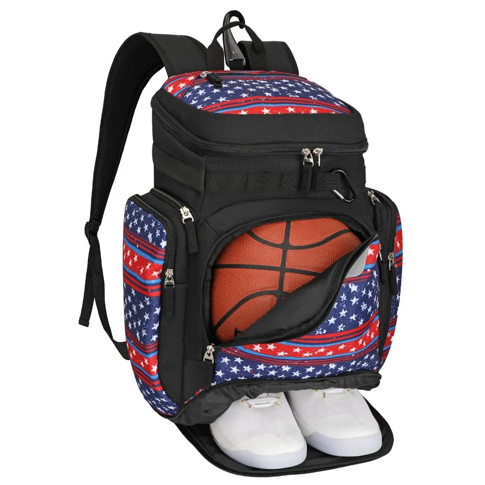 

Large Capacity Basketball Backpack Shoes Compartment Separate Ball Holder Sports Bag Waterproof Breathable Soccer Ball Backpack