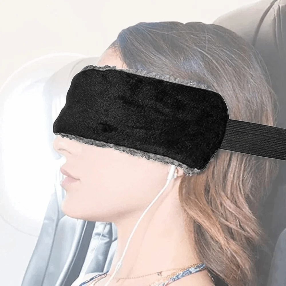 Travel Essentials Adjustable Travel Eyemask Multi-functional Soft Head Support Strap Ergonomic Compact Neck Pillow Cars