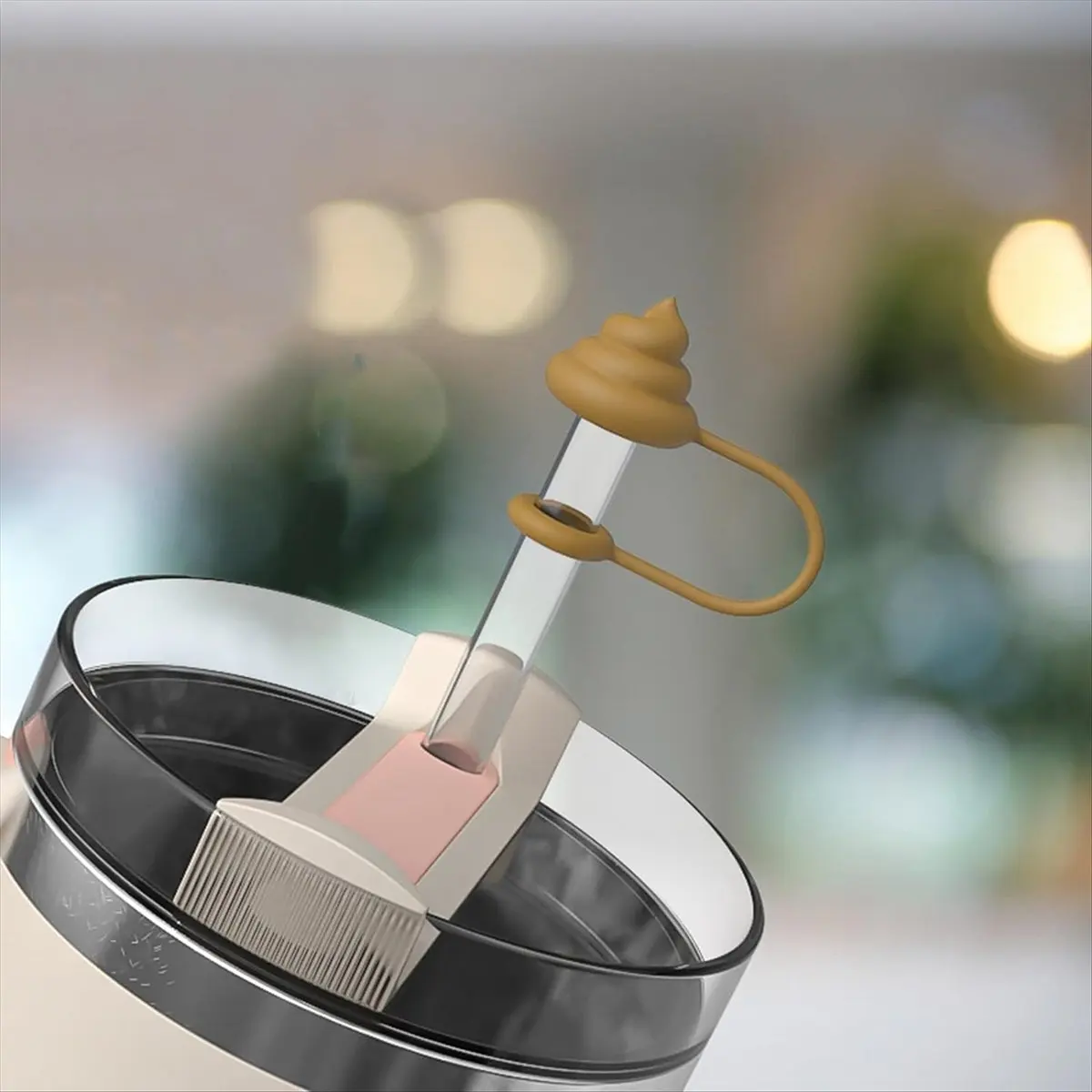 *A02R سيليكون القش نصائح غطاء لطيف سيليكون قابلة لإعادة الاستخدام شرب القش نصائح الأغطية برهان القش المقابس نصائح للديكور في الهواء الطلق