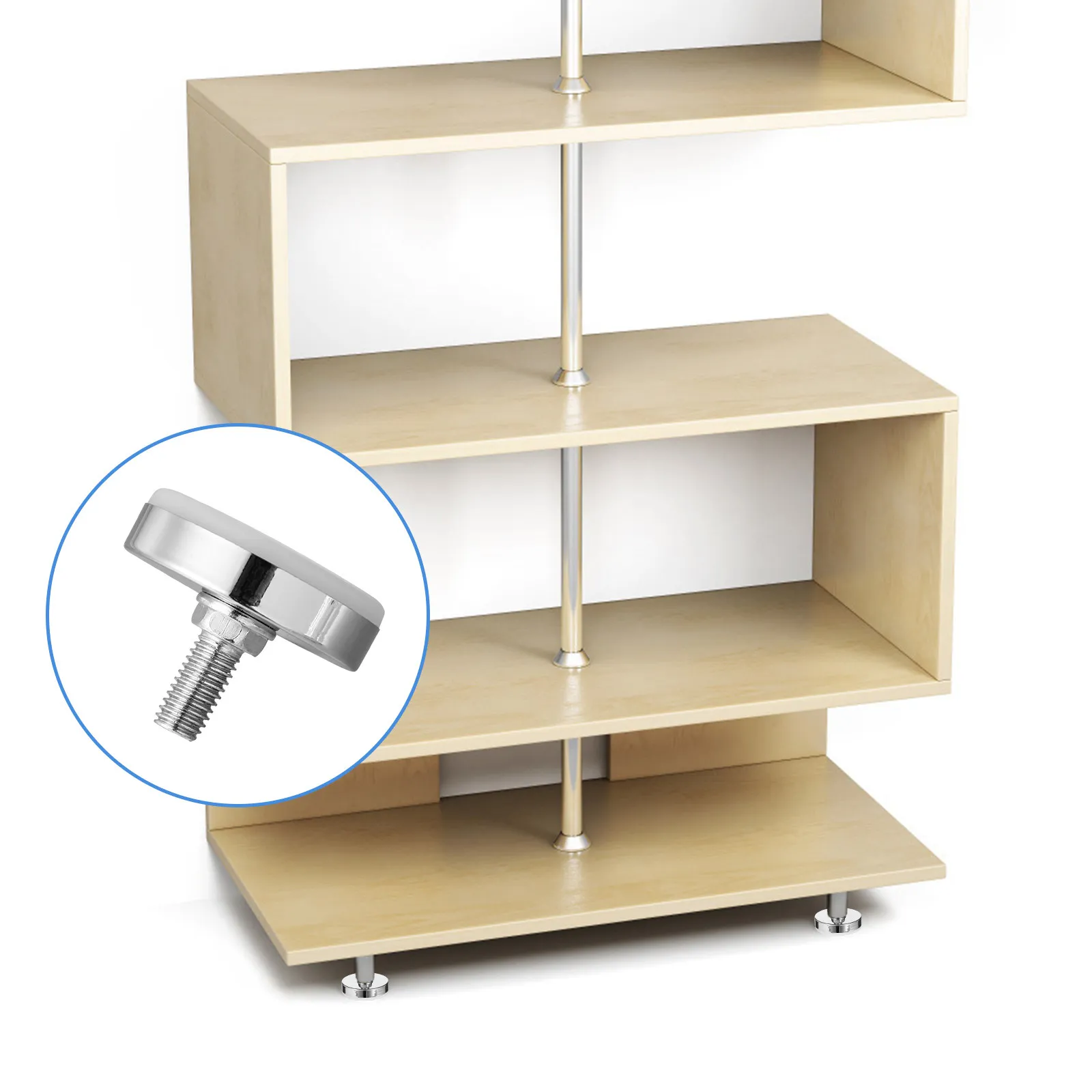 

8Sets Adjustable Furniture Levelers Screw High-Quality Stable Long-Lasting Home Office Table Chair Shelving Cabinet Plant Stand