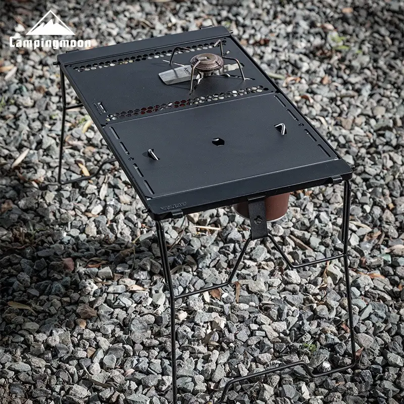 طاولة CAMPINGMOON CK-25BK-1PIGT متعددة الاستخدامات مناسبة لتغطية موقد سنو بيك ملحقات طاولة تخييم خارجية - 4