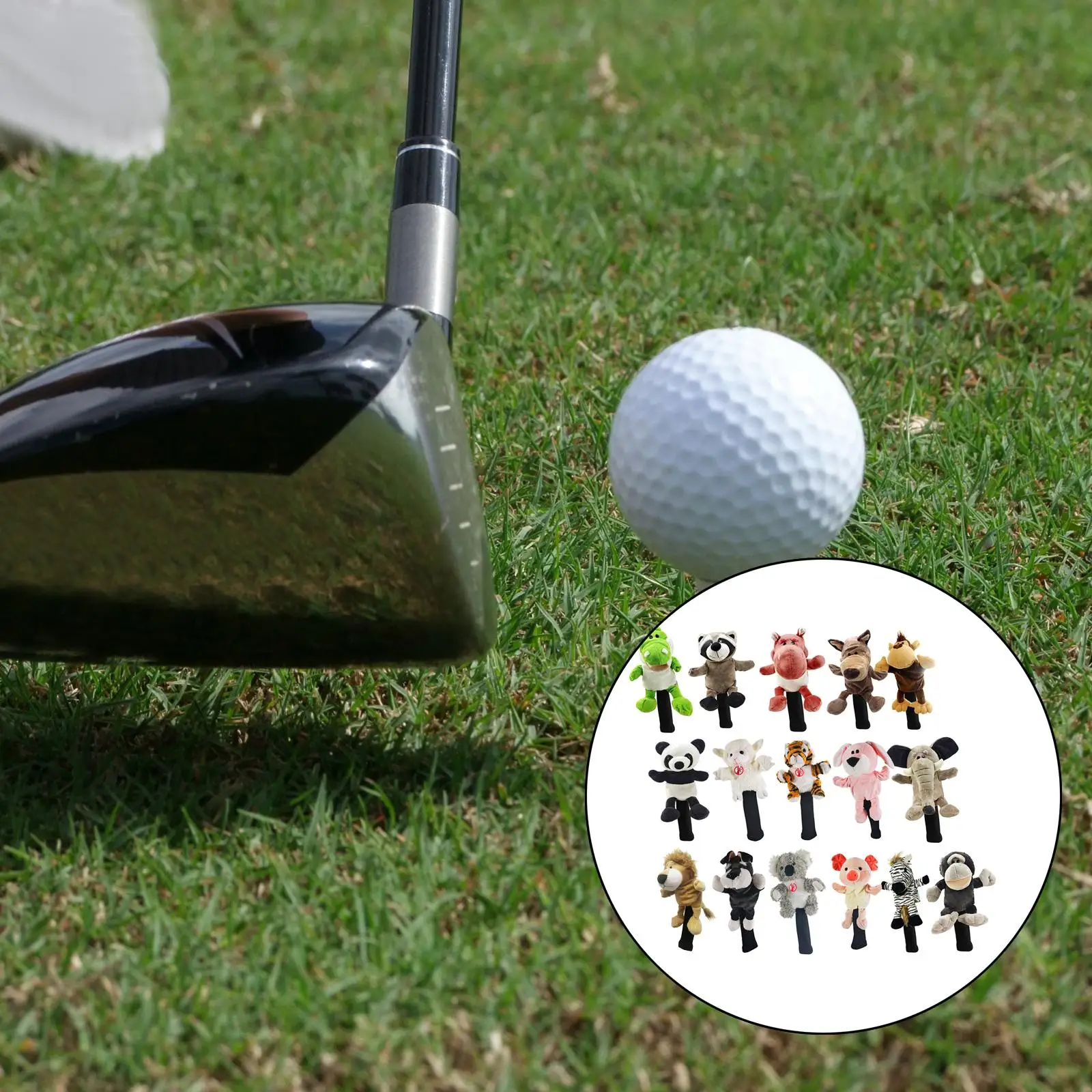 

Novelty Golf Club Headcover Soft Animal Wood Driver Head Cover Dust Proof