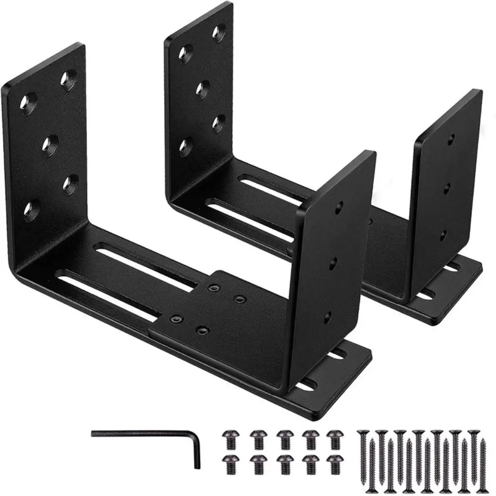Carbon Steel Drop Open Bar Holder Heavy Duty U Shape Door Security Bracket Rust Resistant Reinforced