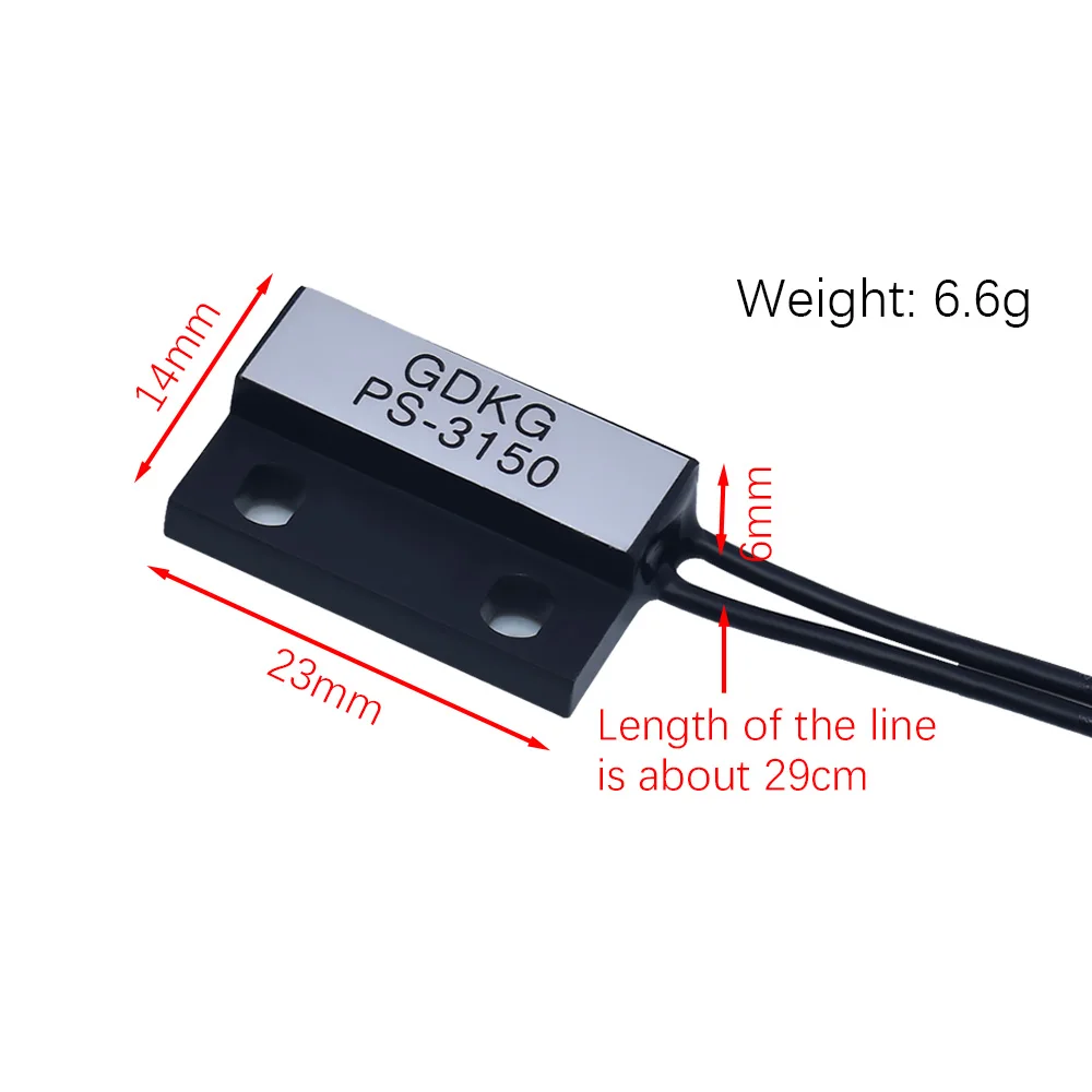 PS-3150 Reed Switch Normally Open NO Proximity Magnetic Sensor Module For Door Window Contacts 30cm Wire Inductance Distance