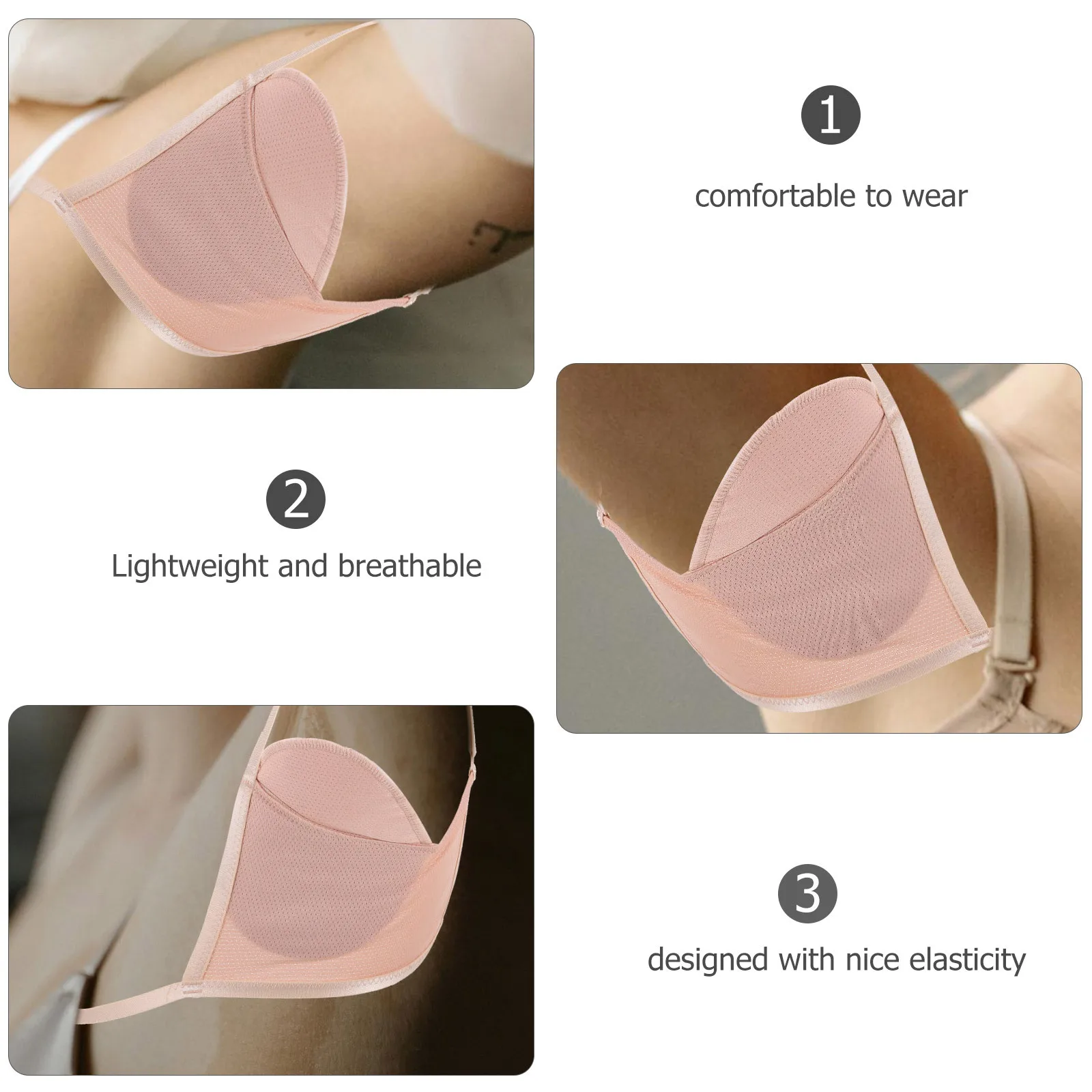 زوج واحد من وسادة العرق تحت الإبط قابلة للتنفس، وسادة مريحة ورقيقة مقاومة للعرق للنساء، واقي للإبط قابل للغسل وإعادة الاستخدام #1