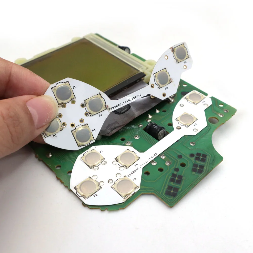Metalowe przyciski Hispeedido do GB GBA GBC GBP Zestaw przycisków z gumką przewodzącą do Gameboy Color Pocket DMG Conso — zdjęcie produktu 5