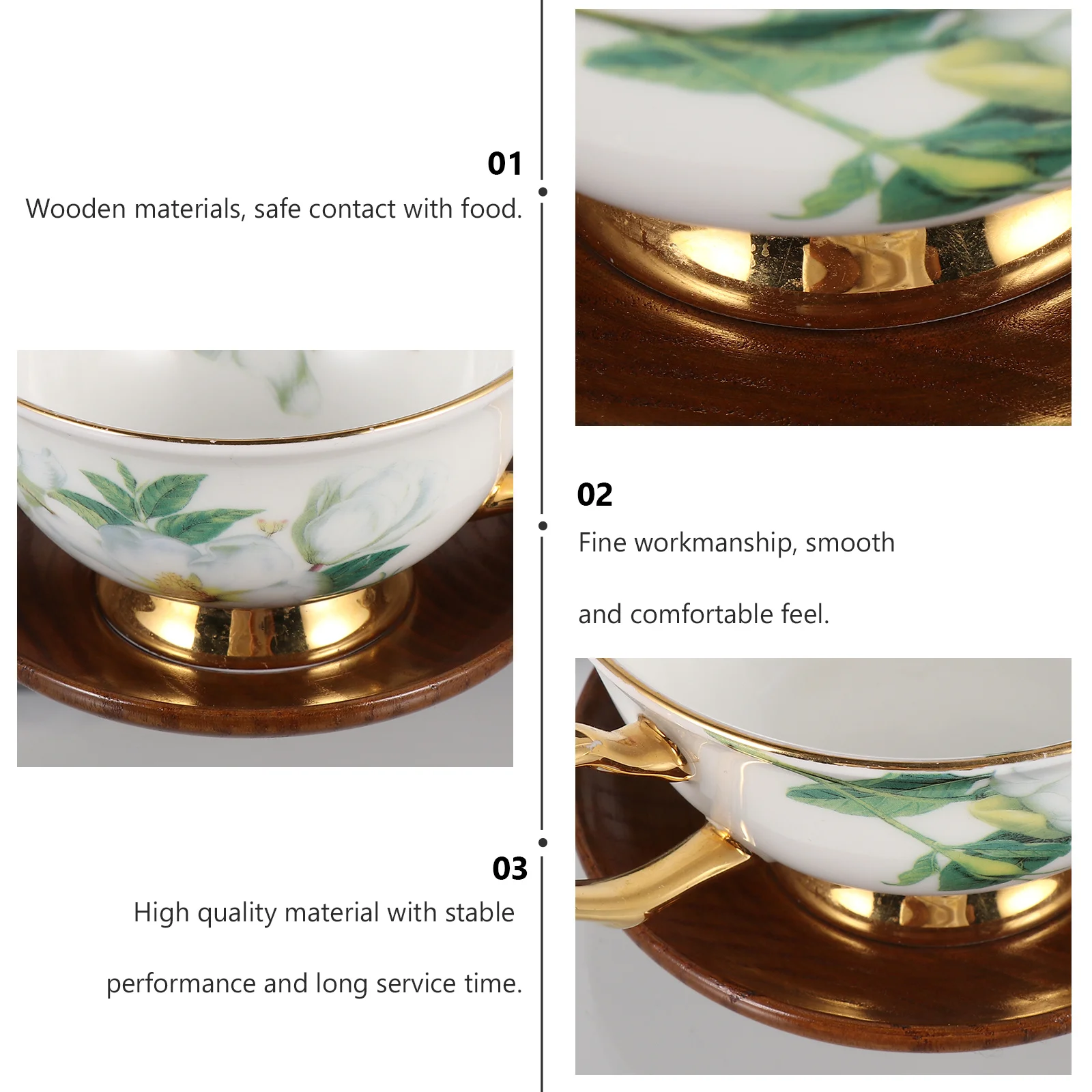 

1Pcs Round Coffee Coaster Solid Wood Teacup Cushion Snack Serving Plate Tableware for Restaurant Home Coaster Teacup Coasters