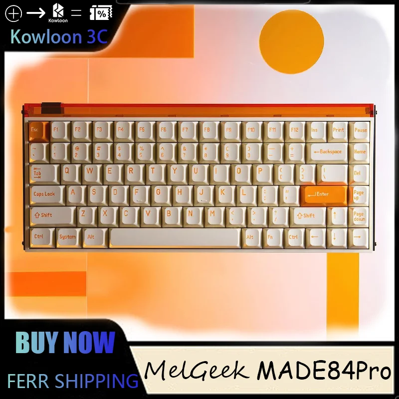 MelGeek MADE84 Pro Mechanical Keyboard Gaming Magnetic Switch Magneto 16k Low Latency RT0.01 0.125MS Gift 75th Parallels Office