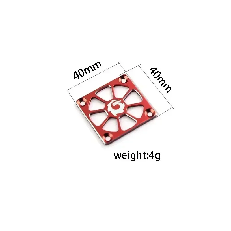 40x40mm Aluminum Alloy Fan Guard - Protective Cover for RC Motor & ESC Cooling Fans - Ventilated Design Fits Most 1/8-1/10 Scale
