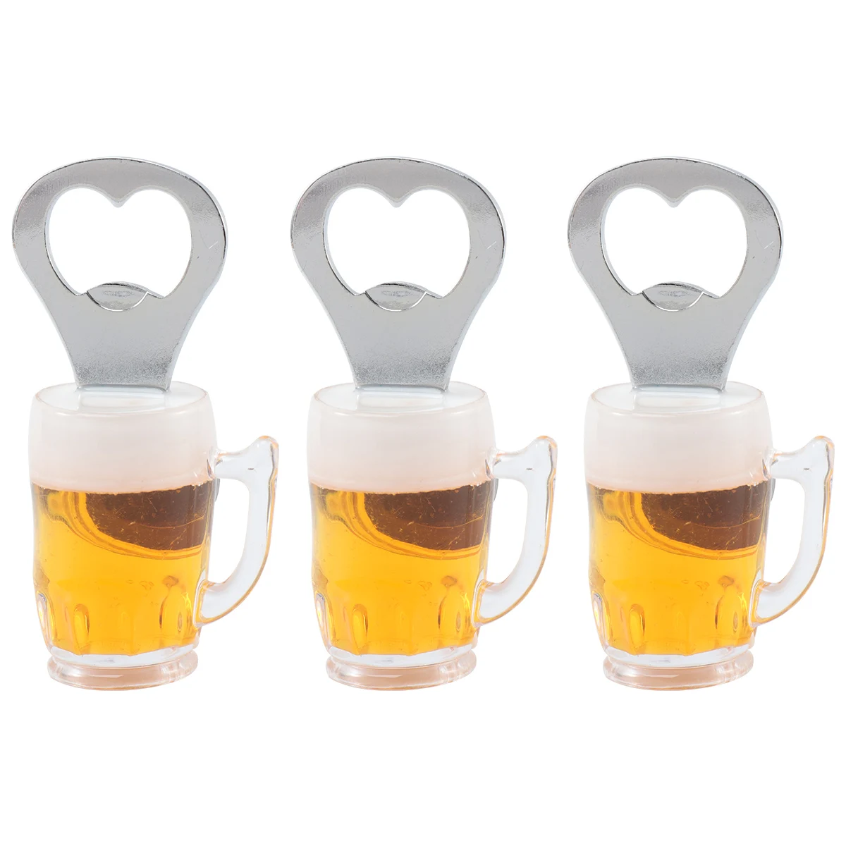 

Beer Mug Shaped Bottle Opener Sturdy Creative Multi-functional Kitchen Tool Beer Party Favor Tin Metal Bar Gadgets