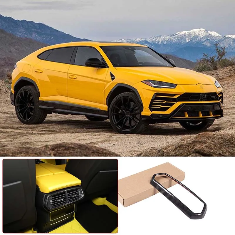 

For 2018-2021 Lamborghini URUS real carbon fiber car styling rear air conditioner outlet frame sticker car interior accessories