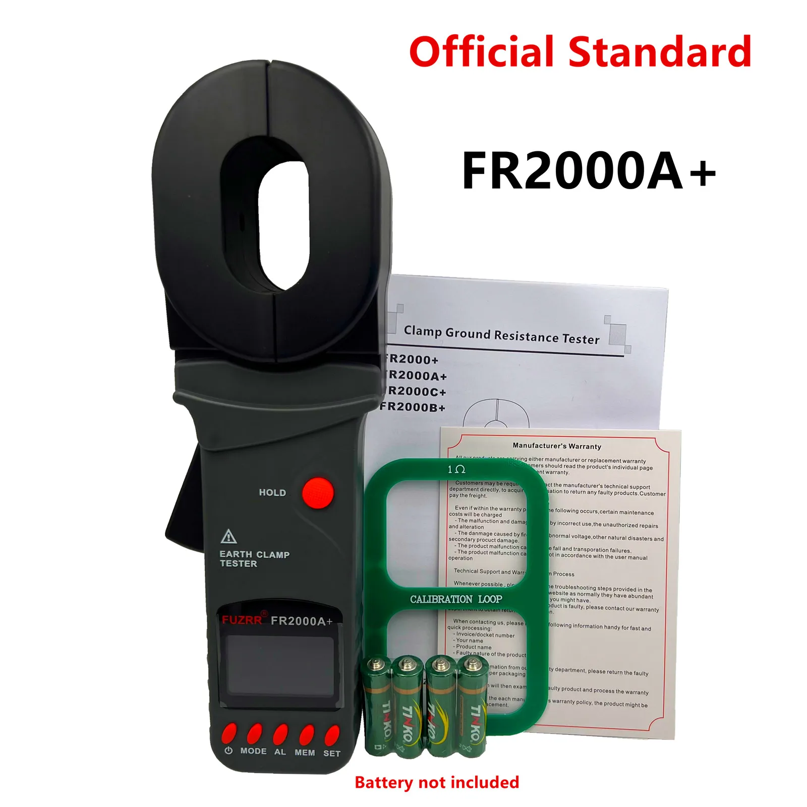 

FR2000A+ FR2000B+ FR2000+ FR2000C+ Multifunction Ground Earth Resistance Meter 0-1200Ω Current 20A Loop Non Contact Tester