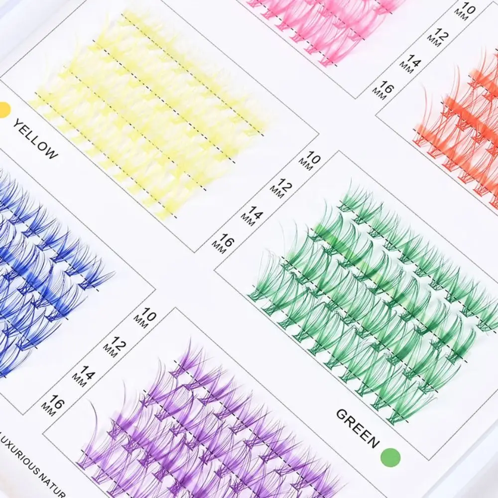 

Curled 10-16mm Mix Colored Lashes Cluster Makeup DIY False Lashes Mink Lashes Long Lasting Eyelash Extensions Party