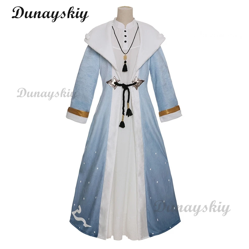 Camisón de luna creciente FF14 para hombre, disfraz de Cosplay blanco, ropa de dormir bonita, traje de fantasía, Unifoerms de Halloween, hecho a medida