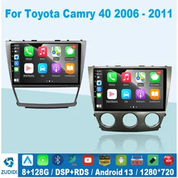 Radio con GPS para coche, reproductor Multimedia con Android 13, 8 núcleos, 2 Din, pantalla IPS, Blu-ray, para Toyota Camry 40 2007-2011