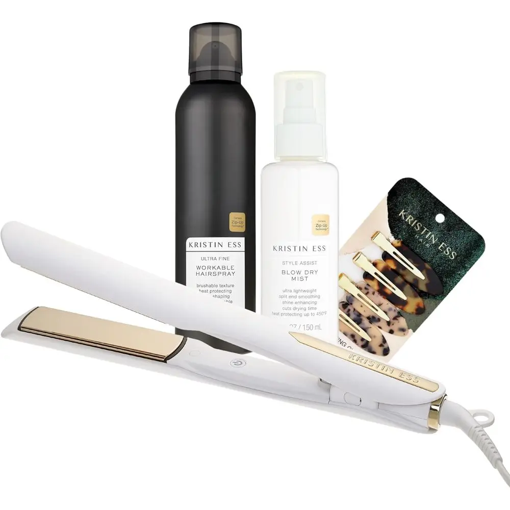 

Multi-Function Hair Styling Kit: Straightener, Dryer, and Spray (Variety Pack)