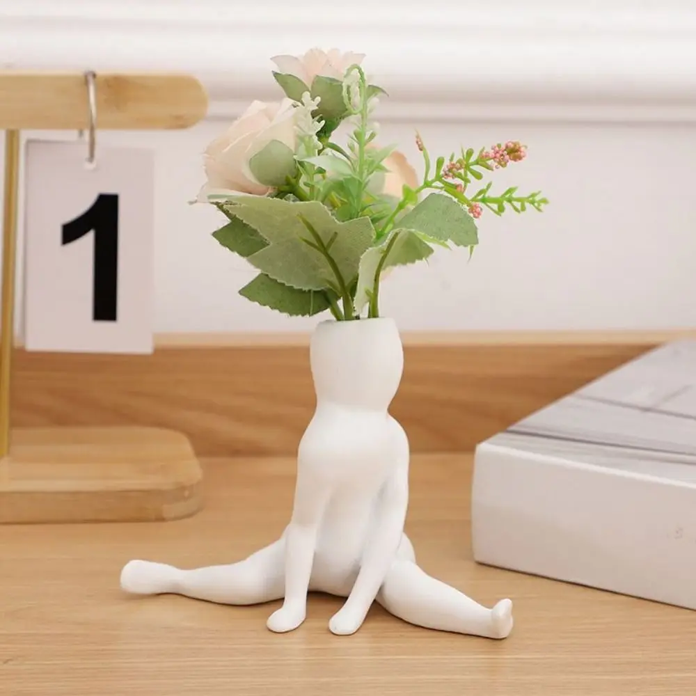 Personalized Realistic Human Body Flower Pot Unique Non-toxic Resin Ghost Ornaments Simple Human Body Pen Holder Valentine's Day