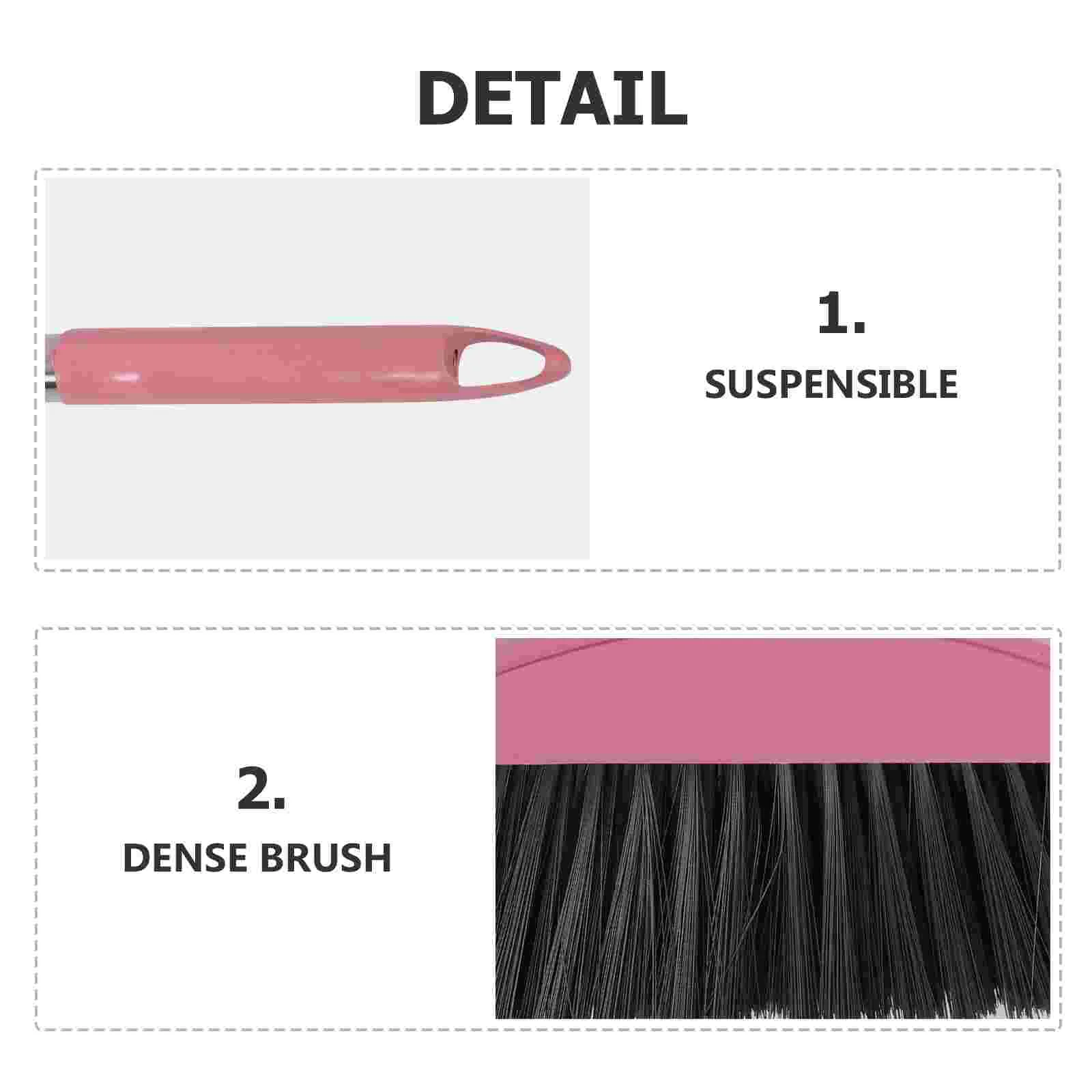 Squeegee Broom Stainless Steel Home Cleaning Thickened Hygiene (Pink Single Set) Household Supplies Brush Dark Grey Hair Dad