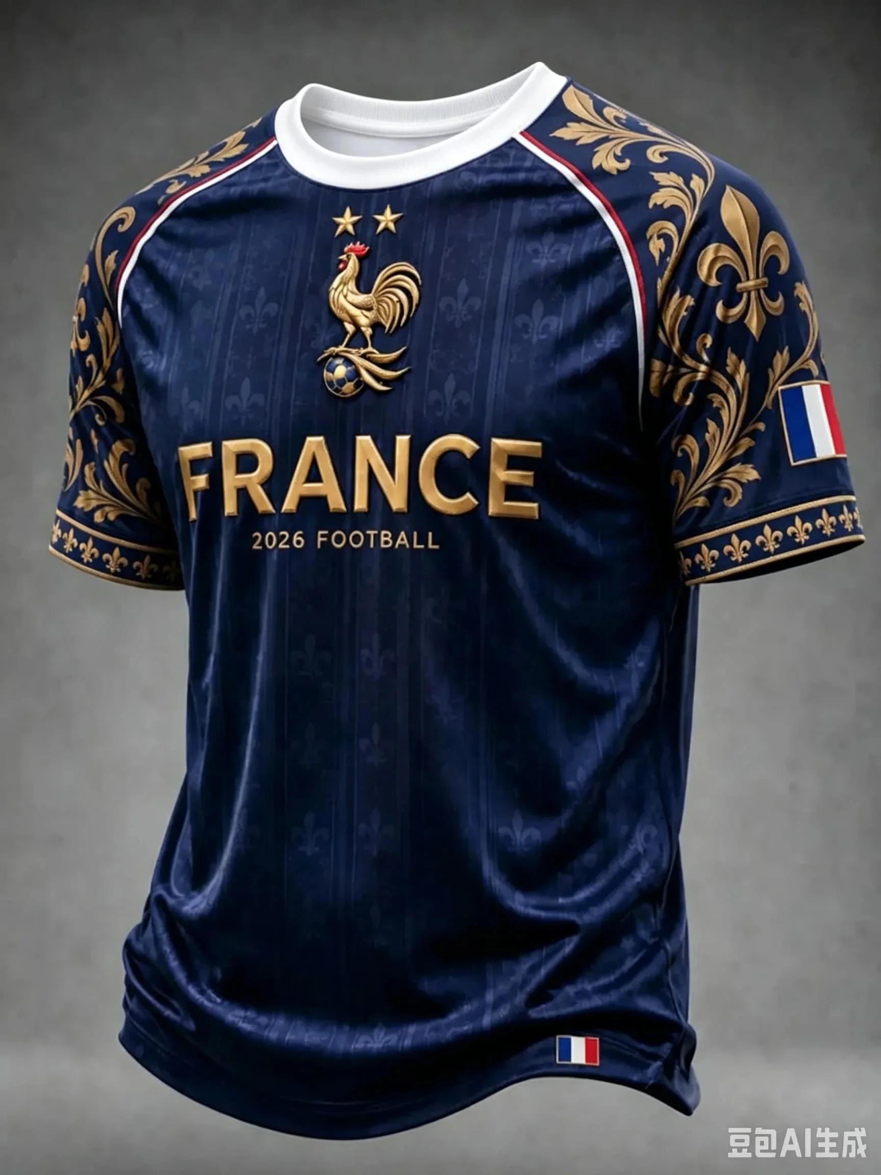 2026 New French Gallic Rooster Mbappe Football Jersey for Fans 3D Quick Drying Sports Training Competition Men's T-shirt Top