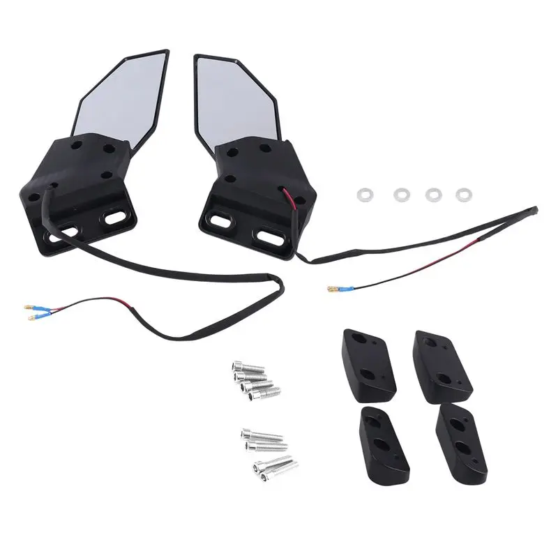 

AEA6-1 Pair Motorcycle Rearview Side Mirror Amber Light For KAWASAKI NINJA ZX6R ZX10R ZX12R