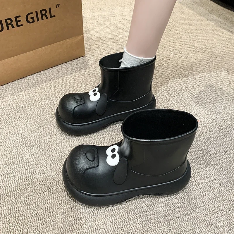 Women Cartoon Dog Rainboots Parent Child Rain Shoes EVA Non-slip Outdoor Waterproof Shoes Girls Soft Sole LIGHTWEIGHT Rain Boots