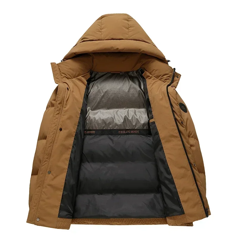 Men's Short Hooded Down Jacket Winter New Men's Jacket Fashionable All-Match Duck Down Warm Coat Men