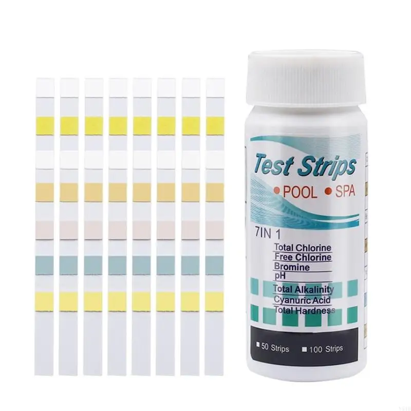 

Y51B 7 in 1 Pool & Spa Test Strips Accurate Test Strips for Spa Swimming Pool