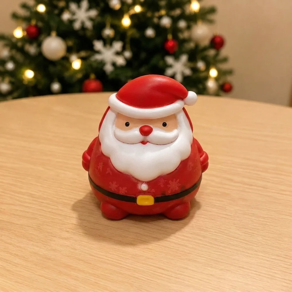Cute Santa Slow Rising Squishy Soft Pinch Slow Rebound Santa Claus Squishy Toy Squeeze Snowflake Outfit Kids Fidget Stress Toy