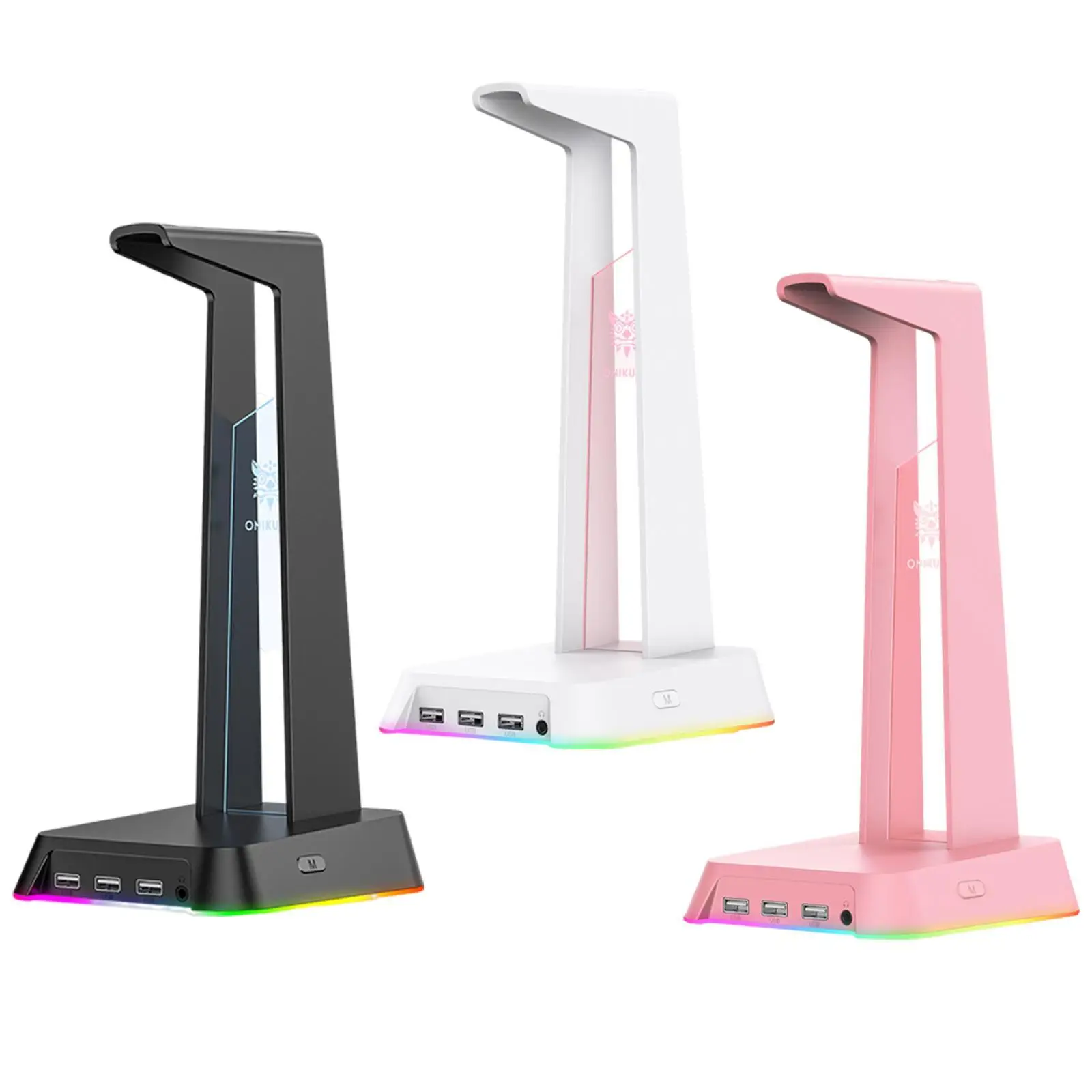 RGB-Kopfhörerständer mit 3,5-mm-Universalhalterung für Office Desktop PC Home