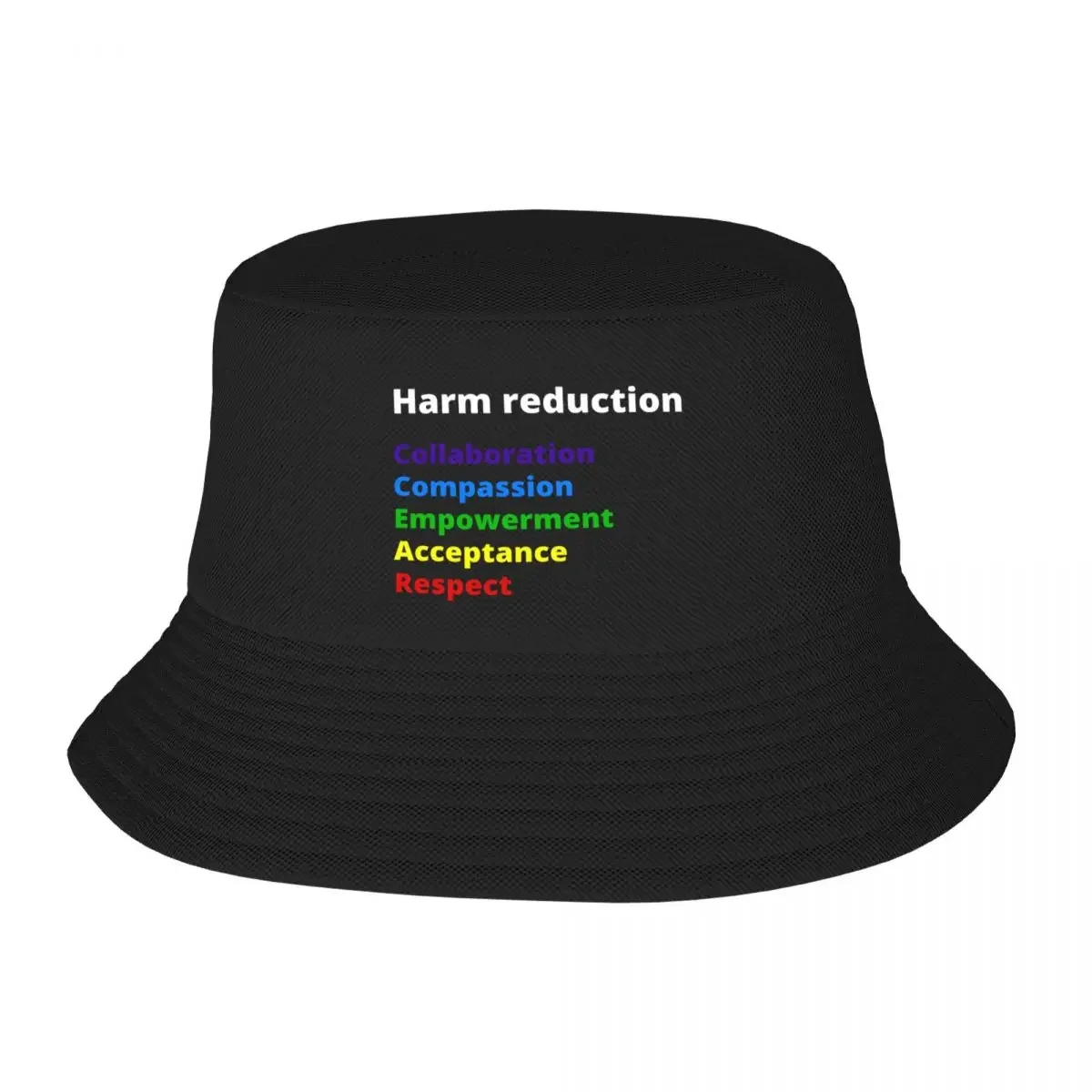 Harm Reduction Model Bucket Hat Snapback Cap New Hat derby hat Kids Golf Wear Men Women's