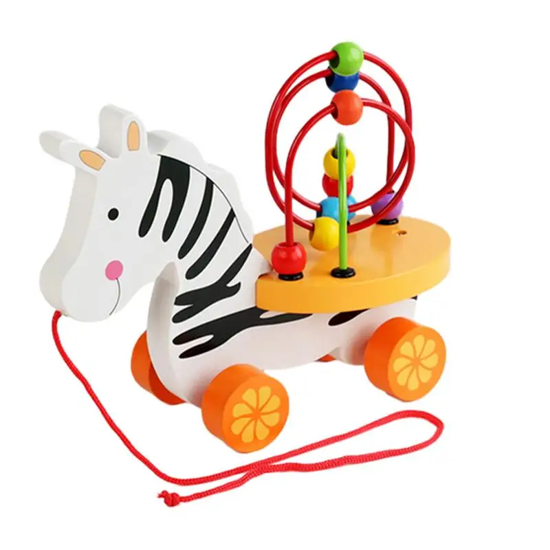 Bead Maze Toy Musical Wooden Roller Coaster Toy Cute Children Toys Battery Powered Toys For Home Kindergarten Nursery